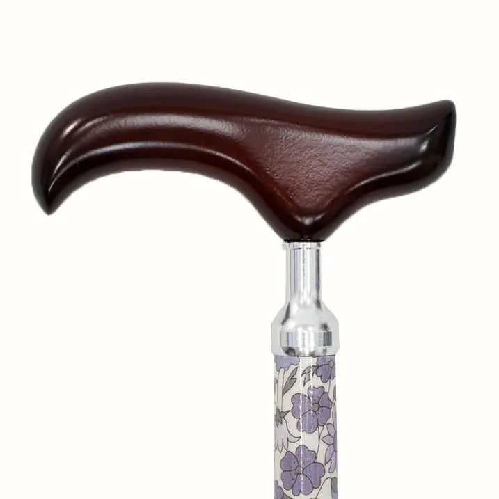 【伸縮&折りたたみ・上柄】SLT 折りたたみ ステッキ リバティプリント Poppy&Daisy