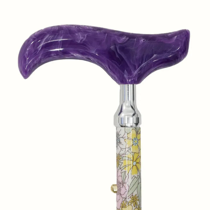 【伸縮&折りたたみ・上柄】SLTステッキ リバティプリント×カラー スリムネック Ciara