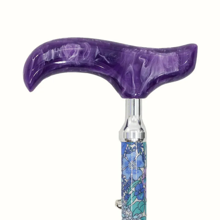 【伸縮&折りたたみ・上柄】SLTステッキ リバティプリント×カラー スリムネック Ciara