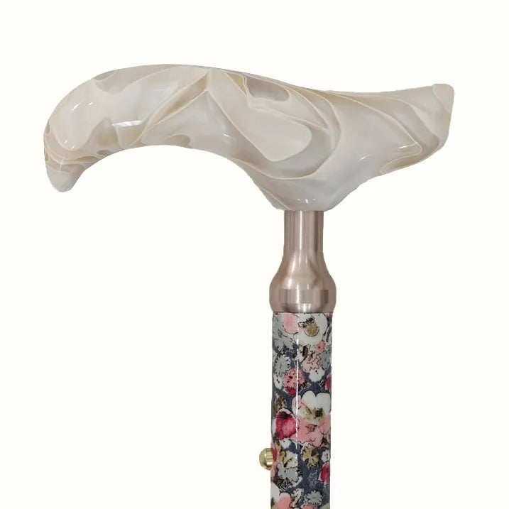 【伸縮&折りたたみ・総柄】SLTステッキ リバティプリント スリムネック Leila