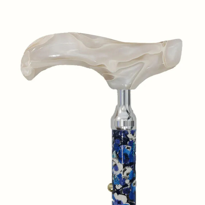 【伸縮&折りたたみ・総柄】SLTステッキ リバティプリント スリムネック Leila