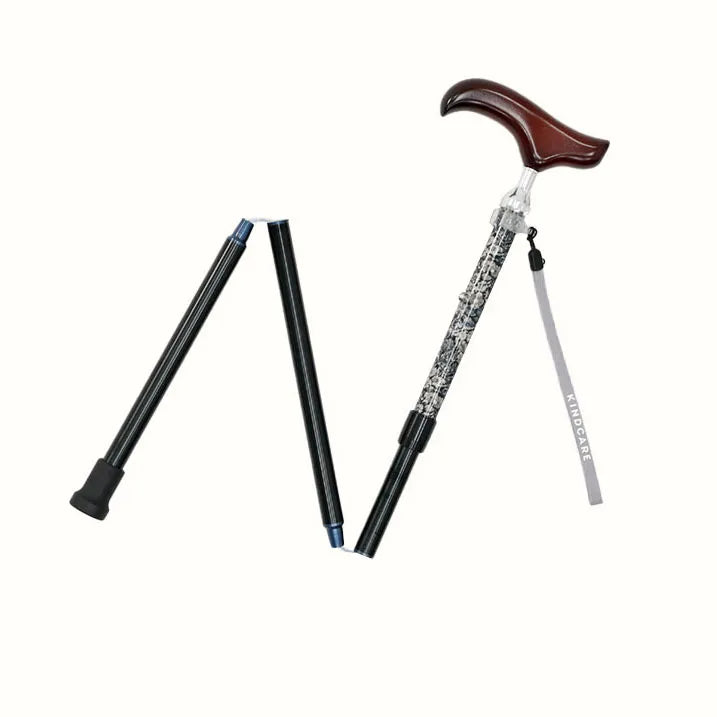 【伸縮&折りたたみ・上柄】SLTステッキ リバティプリント×カラー スリムネック Chive