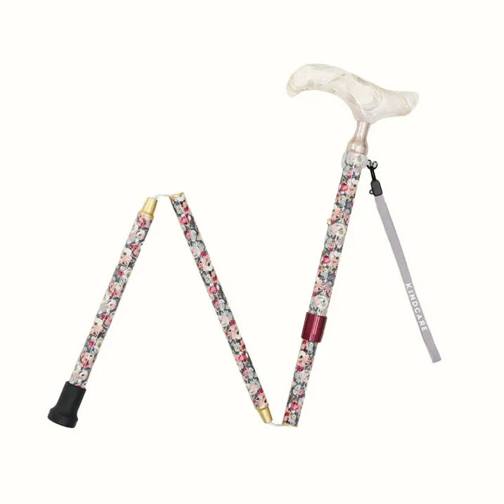 【伸縮&折りたたみ・総柄】SLTステッキ リバティプリント スリムネック Leila