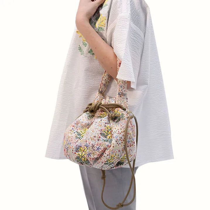 リバティプリント刺繍Bag