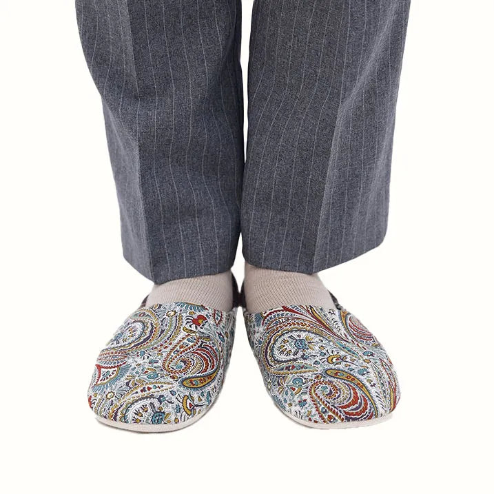 Liberty print slippers (size L)