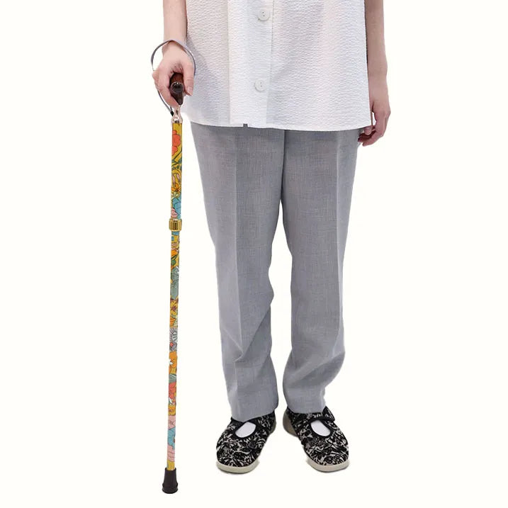 【伸縮&折りたたみ・総柄】LIBERTY 折畳ステッキ Emerald Garden