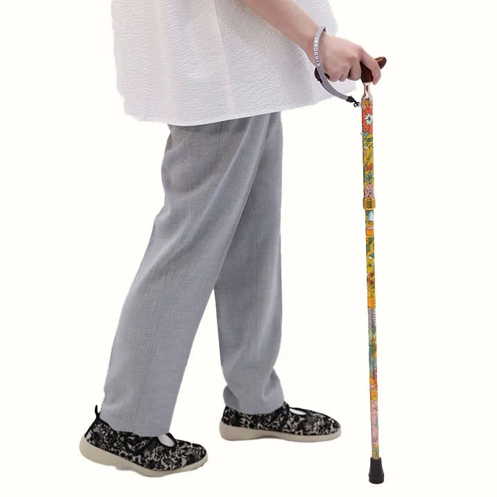 【伸縮&折りたたみ・総柄】LIBERTY 折畳ステッキ Emerald Garden