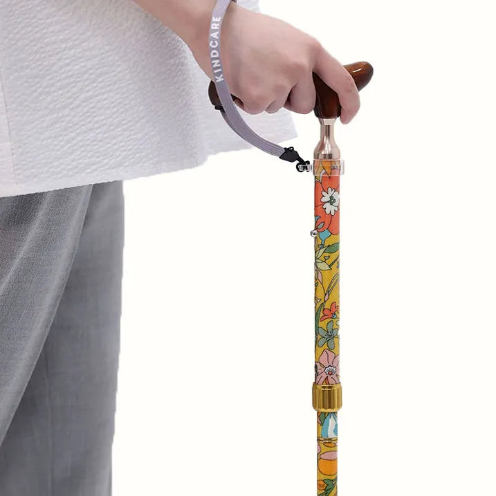 【伸縮&折りたたみ・総柄】LIBERTY 折畳ステッキ Emerald Garden