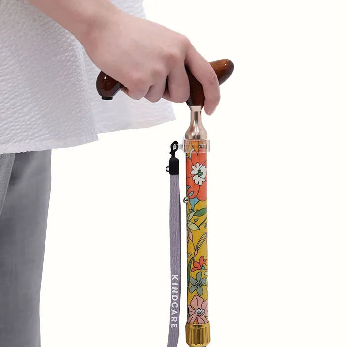 【伸縮&折りたたみ・総柄】LIBERTY 折畳ステッキ Emerald Garden