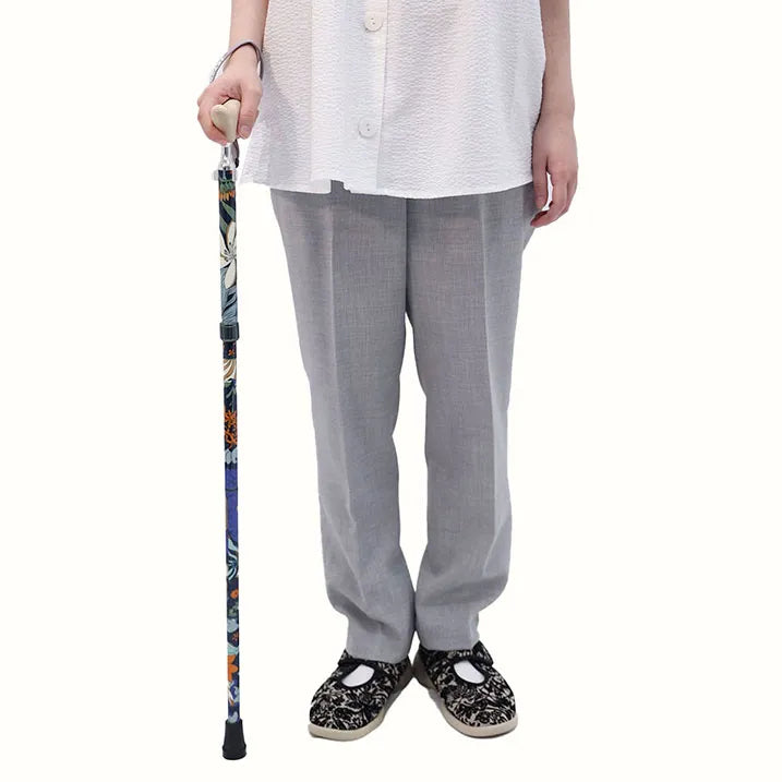 【伸縮&折りたたみ・総柄】LIBERTY 折畳ステッキ Emerald Garden