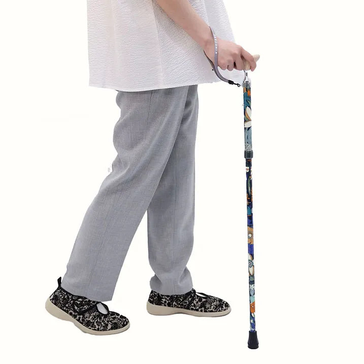 【伸縮&折りたたみ・総柄】LIBERTY 折畳ステッキ Emerald Garden