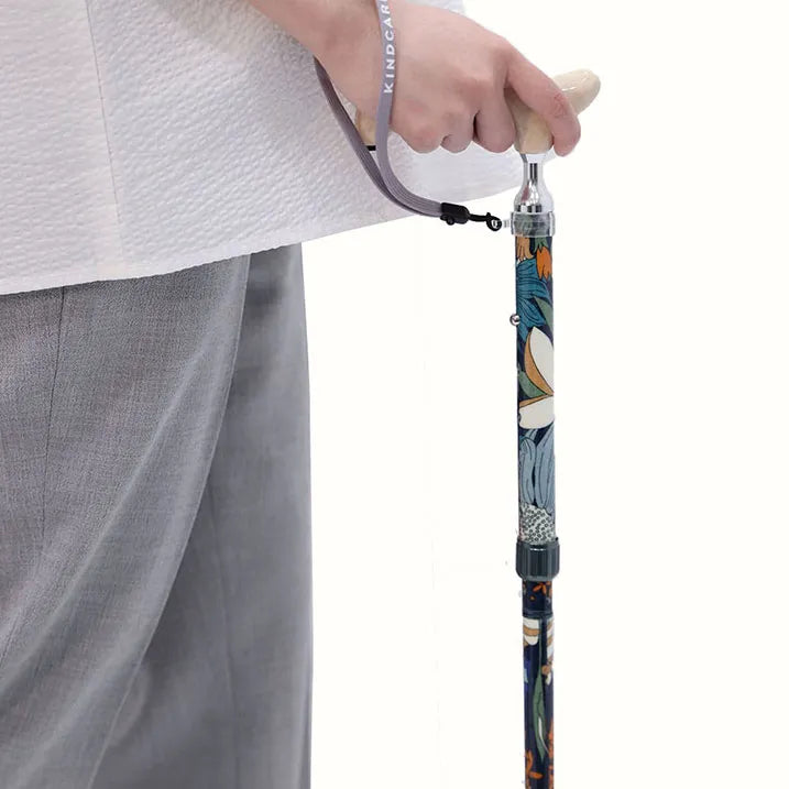 【伸縮&折りたたみ・総柄】LIBERTY 折畳ステッキ Emerald Garden