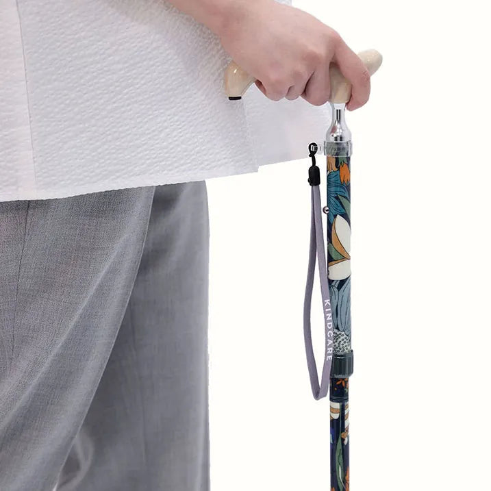 【伸縮&折りたたみ・総柄】LIBERTY 折畳ステッキ Emerald Garden