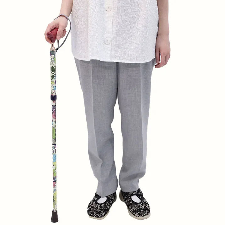 【伸縮&折りたたみ・総柄】LIBERTY 折畳ステッキ Emerald Garden