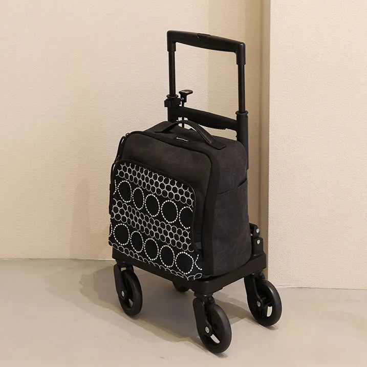 【多機能ポケット】ドットエンブロイダリー ミニスクエア 横押カート