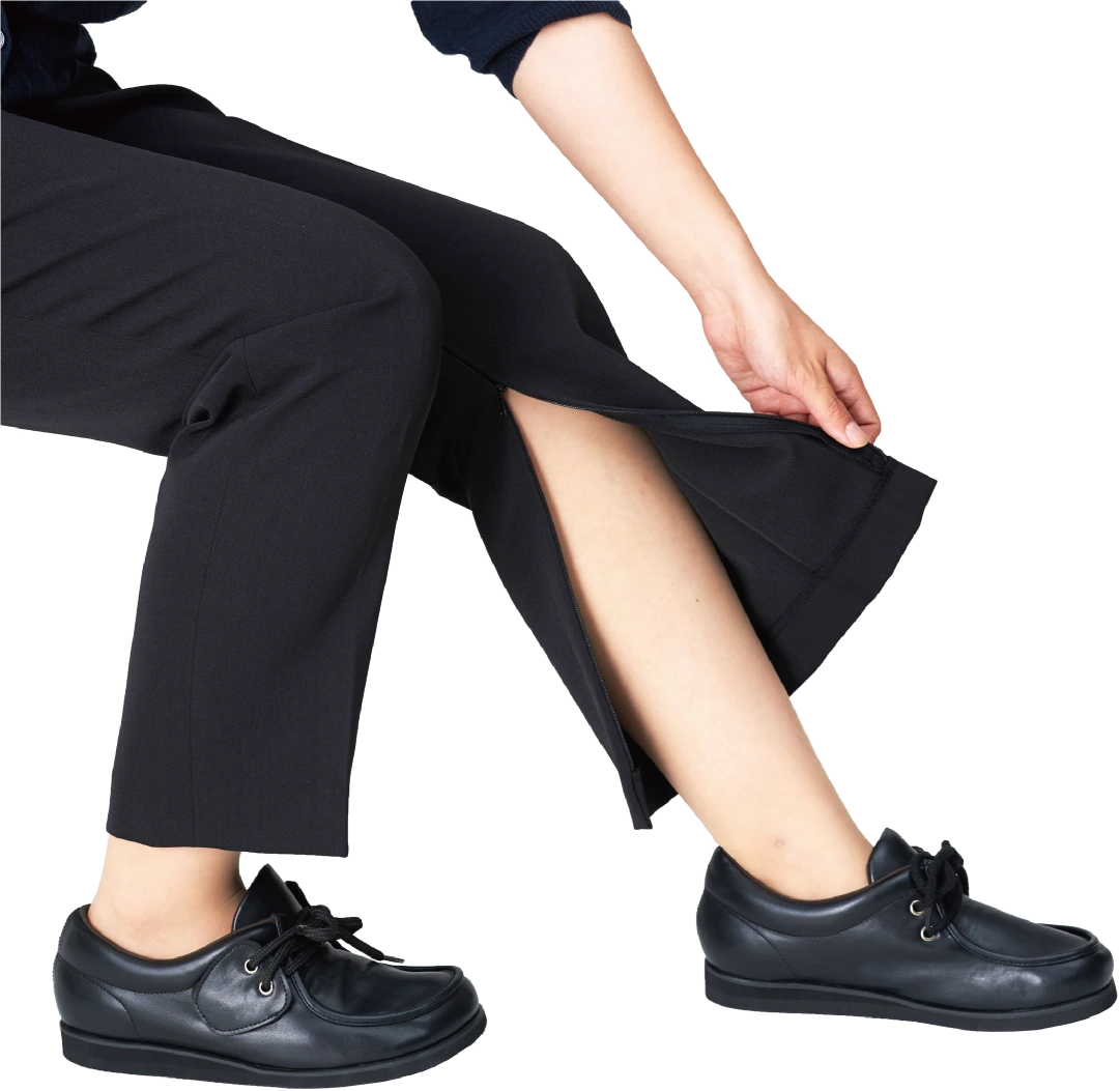 【抗菌防臭・M~3L】ファスナー付きパンツ