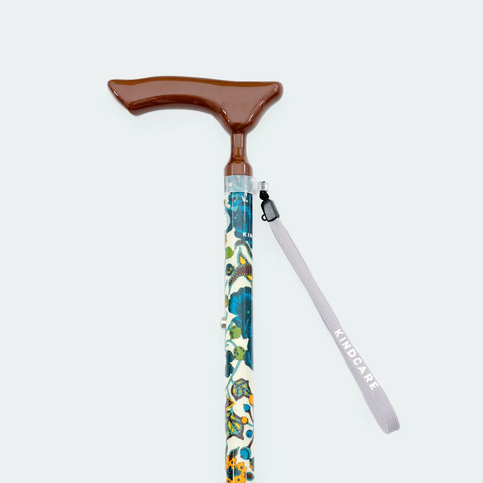 【超軽量の160g・伸縮・上柄】カーボン伸縮ステッキ リバティプリント Edna