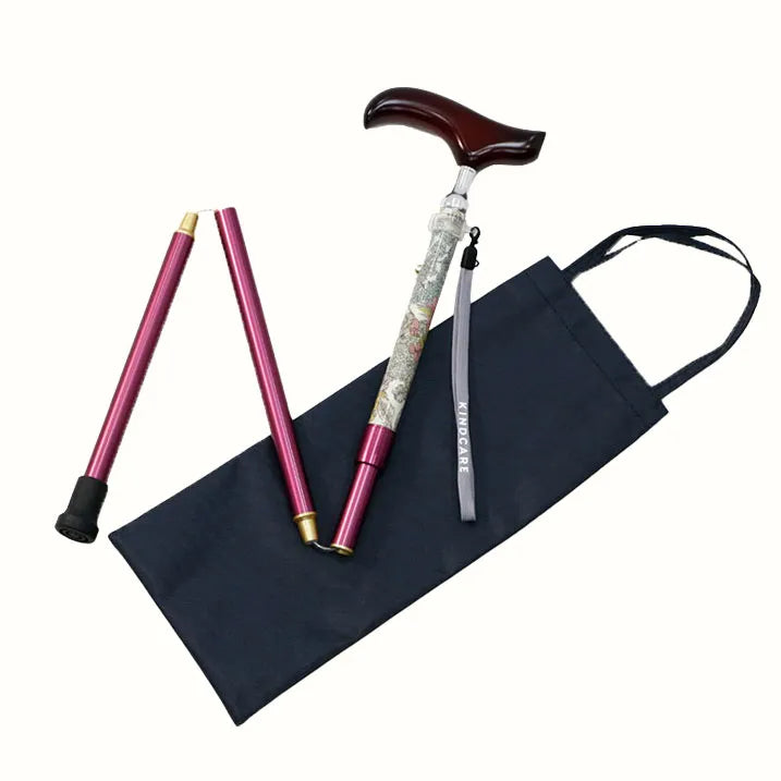 【伸縮&折りたたみ・上柄】SLTステッキ リバティプリント x カラー スリムネック Angelica Garla