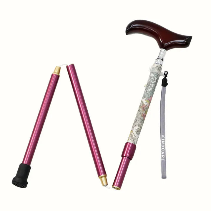 【伸縮&折りたたみ・上柄】SLTステッキ リバティプリント x カラー スリムネック Angelica Garla