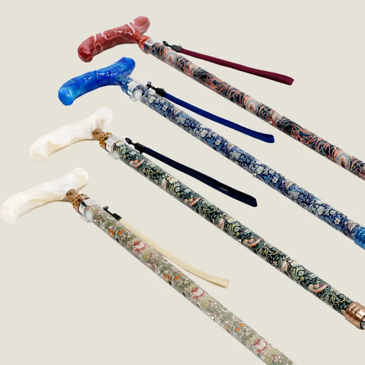 【伸縮・総柄】リバティプリント 伸縮ステッキ エレガント