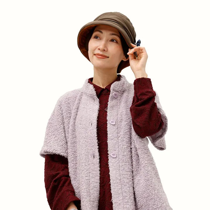 【軽くて暖かい】キルティングソフトハット