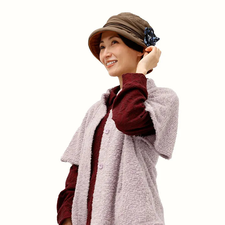 【軽くて暖かい】キルティングソフトハット