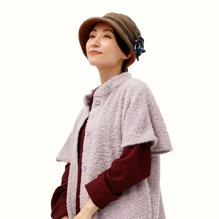 【軽くて暖かい】キルティングソフトハット