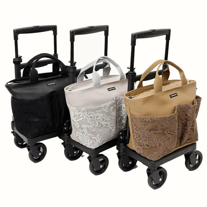 【エレガントな存在感】レースポケットトート 横押カート