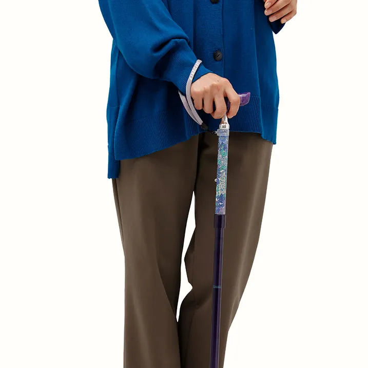 【伸縮&折りたたみ・上柄】SLTステッキ リバティプリント×カラー スリムネック Ciara