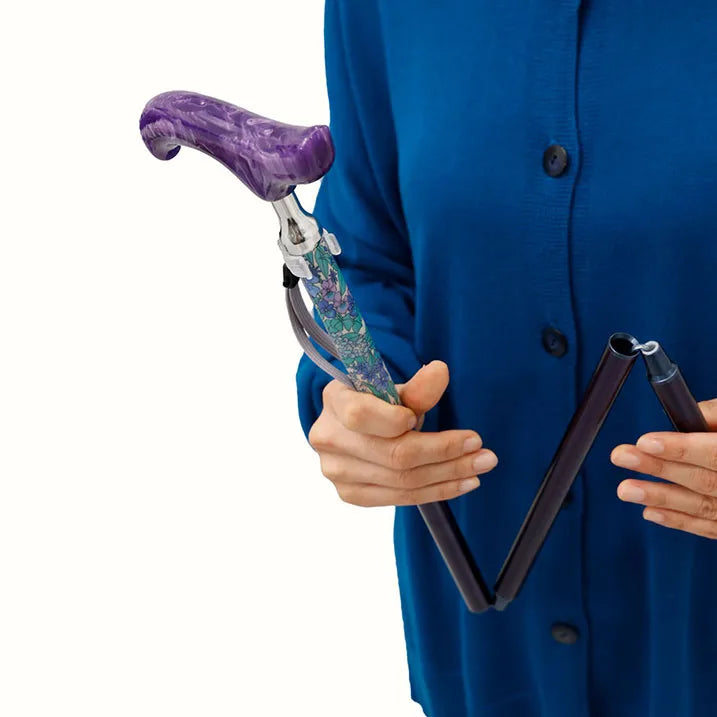 【伸縮&折りたたみ・上柄】SLTステッキ リバティプリント×カラー スリムネック Ciara