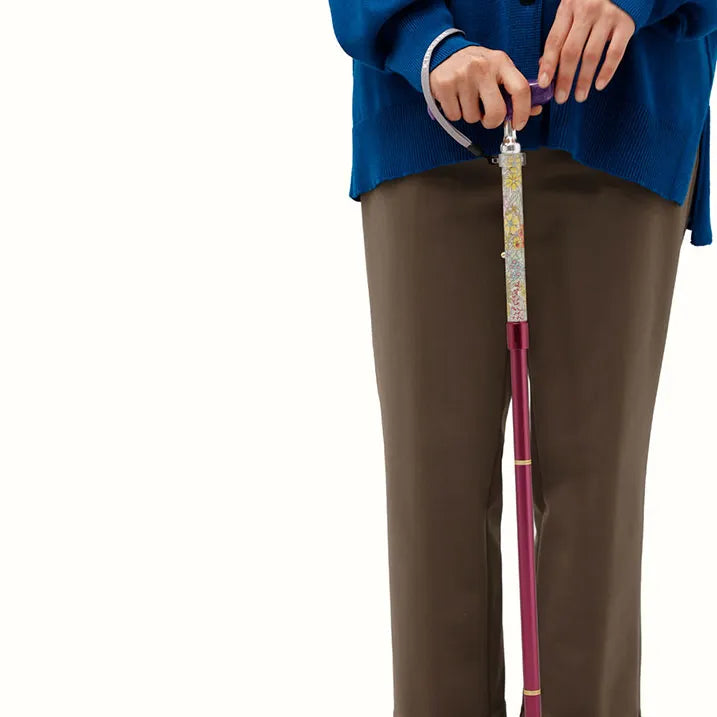 【伸縮&折りたたみ・上柄】SLTステッキ リバティプリント×カラー スリムネック Ciara