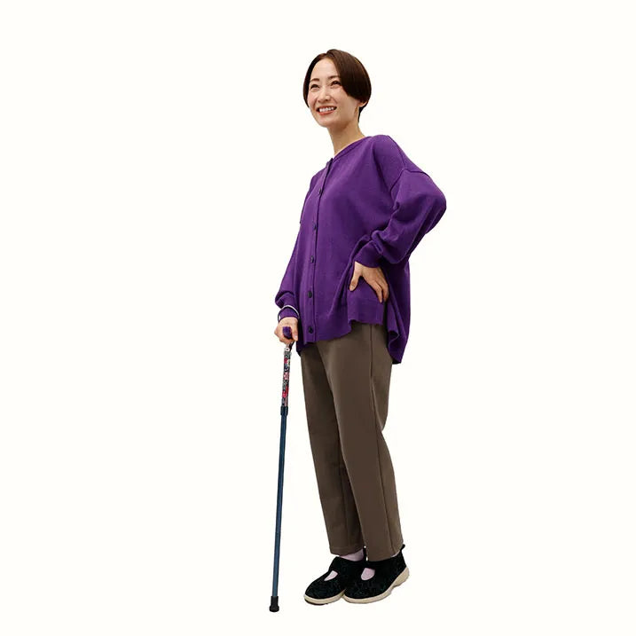 【伸縮&折りたたみ・上柄】SLTステッキ リバティプリント×カラー スリムネック Ciara