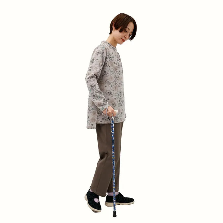 【伸縮&折りたたみ・総柄】SLTステッキ リバティプリント スリムネック Leila