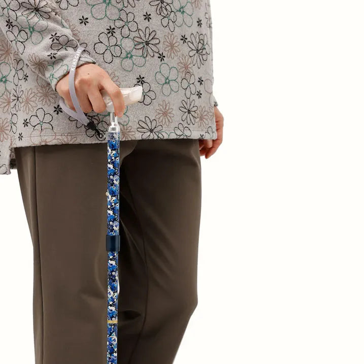 【伸縮&折りたたみ・総柄】SLTステッキ リバティプリント スリムネック Leila