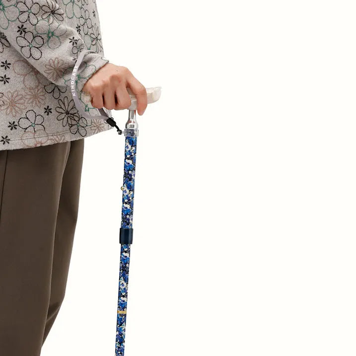 【伸縮&折りたたみ・総柄】SLTステッキ リバティプリント スリムネック Leila