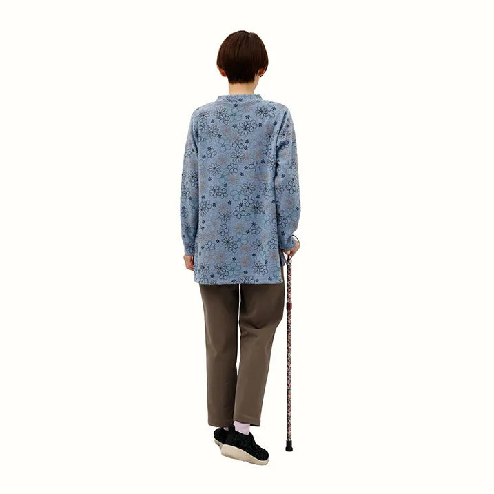 【伸縮&折りたたみ・総柄】SLTステッキ リバティプリント スリムネック Leila