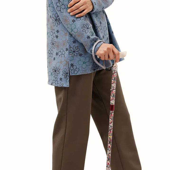 【伸縮&折りたたみ・総柄】SLTステッキ リバティプリント スリムネック Leila