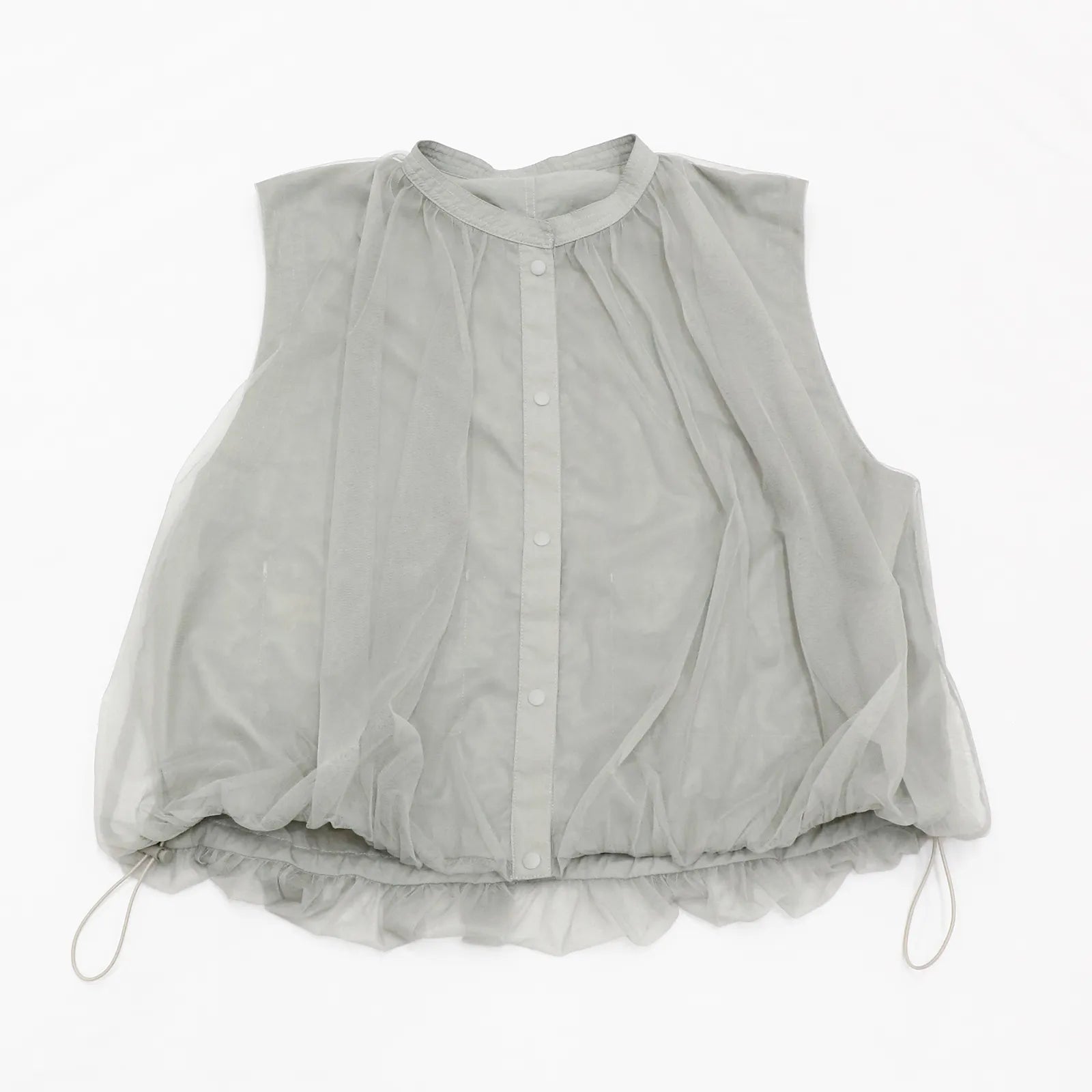 【リバーシブルで2つの表情を楽しめる】チュールリバーシブルベスト