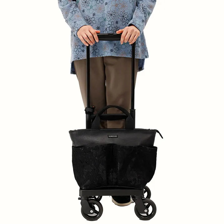 【エレガントな存在感】レースポケットトート 横押カート