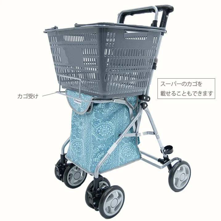 【ワンタッチで折りたためるシルバーカー】Finlayson リズムRWC NIITTYPOLKUニッティポルク