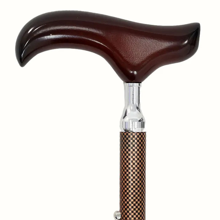 【伸縮&折りたたみ】SLTステッキ アルミ格子柄