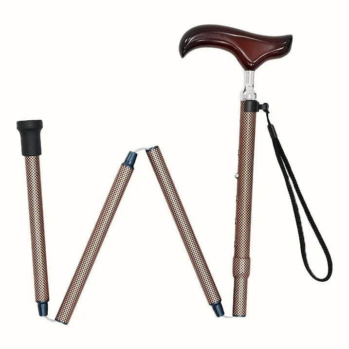 【伸縮&折りたたみ】SLTステッキ アルミ格子柄