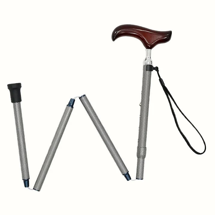 【伸縮&折りたたみ】SLTステッキ アルミ格子柄