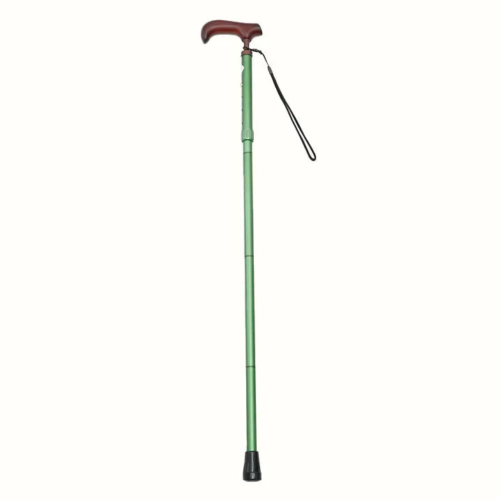 【伸縮&折りたたみ・無地】らくらくにぎりステッキ 伸縮折りたたみ