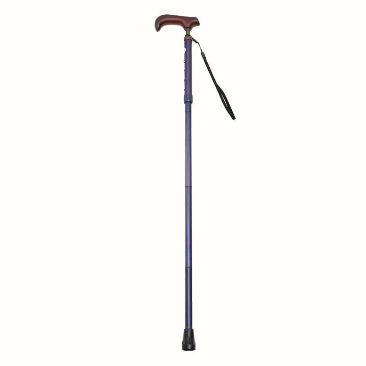 【伸縮&折りたたみ・無地】らくらくにぎりステッキ 伸縮折りたたみ