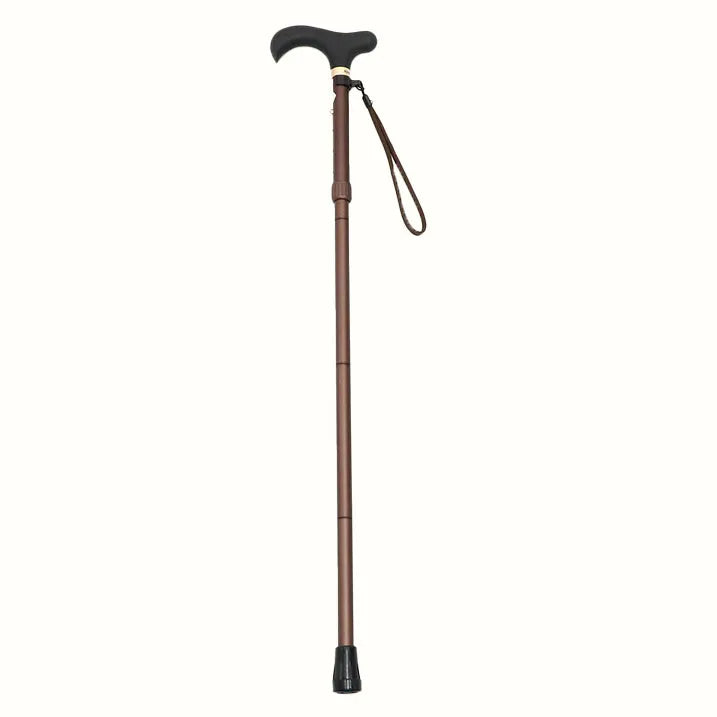 【伸縮&折りたたみ・無地】とってもステッキ やわらかグリップ 伸縮折りたたみ