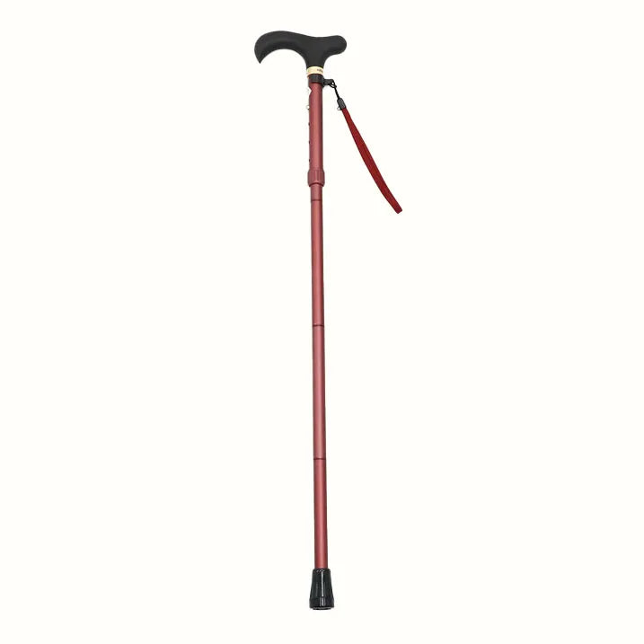 【伸縮&折りたたみ・無地】とってもステッキ やわらかグリップ 伸縮折りたたみ