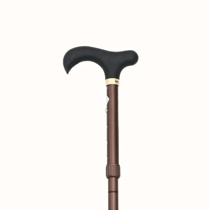 【伸縮&折りたたみ・無地】とってもステッキ やわらかグリップ 伸縮折りたたみ