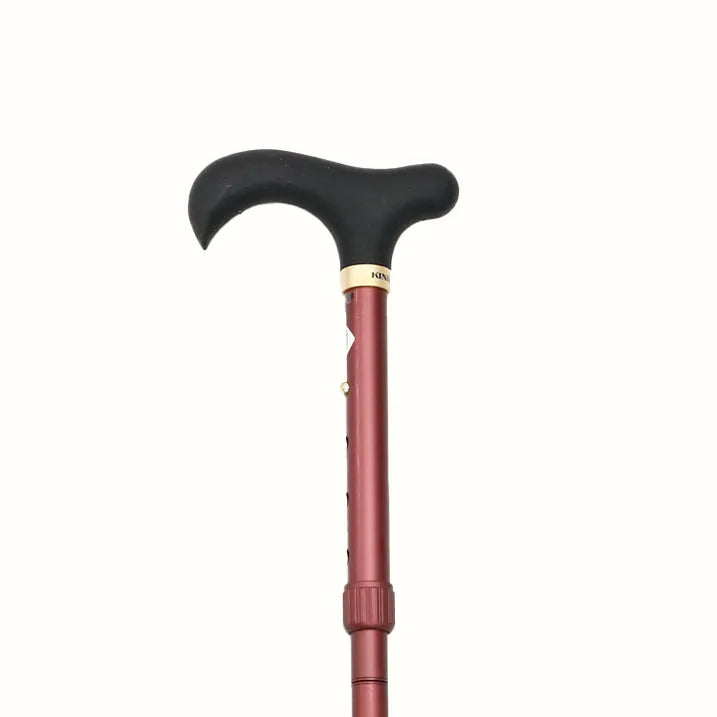 【伸縮&折りたたみ・無地】とってもステッキ やわらかグリップ 伸縮折りたたみ