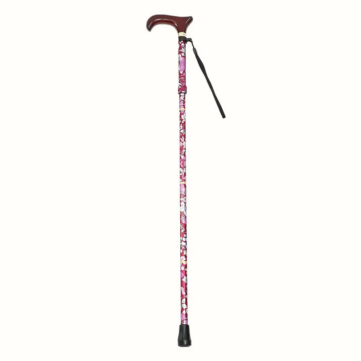 【伸縮&折りたたみ・総柄】SLTステッキ アルミ 苺柄